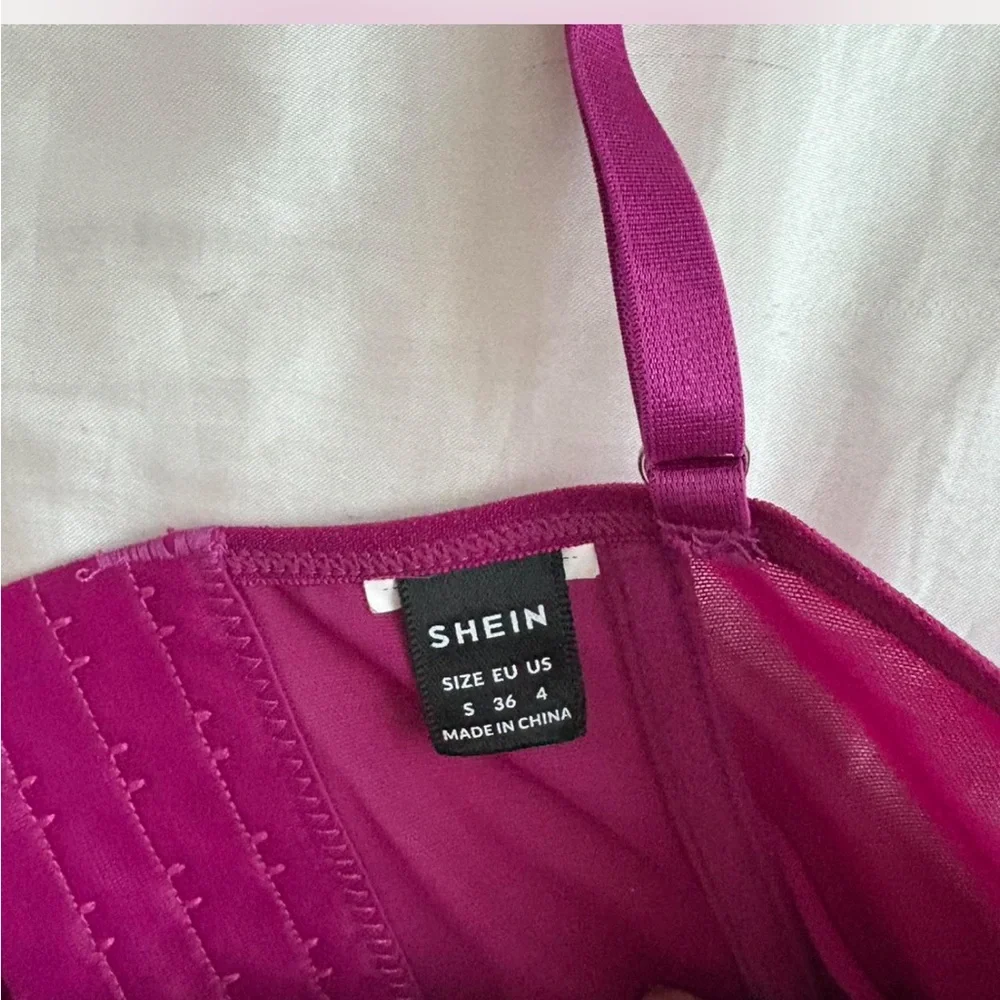 Lace Corset Top - Rich Purple/violet - Picture 3 of 3